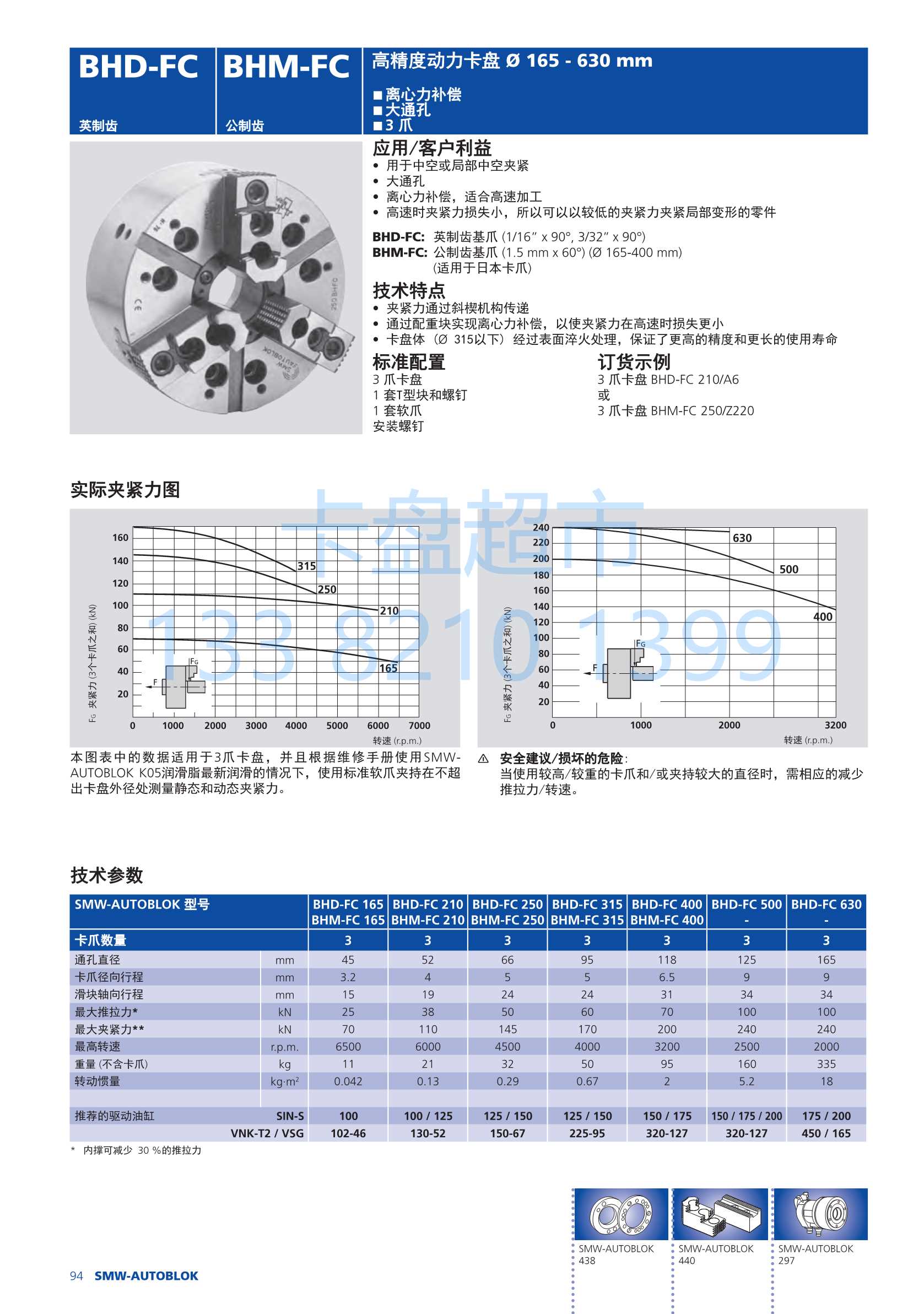 德国smw高精度三爪卡盘BHD-FC165_SMW AUTOBLOK三爪液压卡盘_卡盘超市